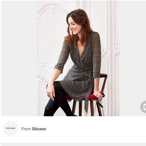 Sezane Wrap Dress Sz 38